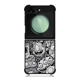 Black Doodle Samsung Galaxy Z Flip 6 5G 2024 Case OV9476