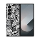 Black Doodle Samsung Galaxy Z Fold 7 5G Case OV9476