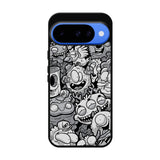 Black Doodle Google Pixel 10 Case OV9476