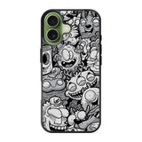 Black Doodle iPhone 17 Case OV9476