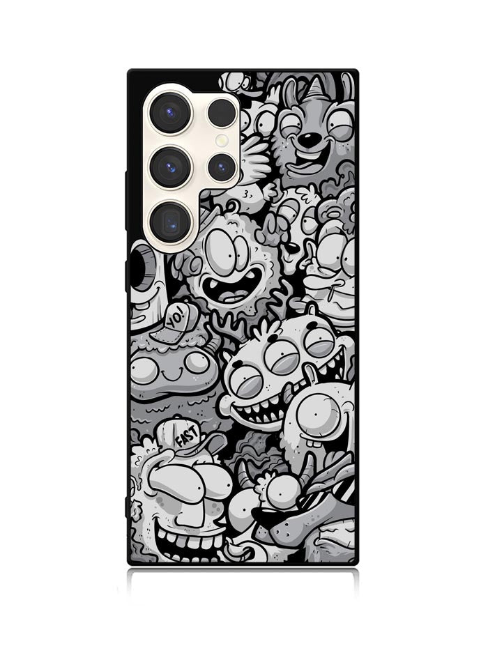 Black Doodle Samsung Galaxy S24 Ultra 5G Case OV9476
