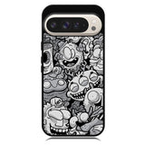 Black Doodle Google Pixel 10 | Google Pixel 10 Pro Case OV9476