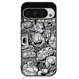 Black Doodle Google Pixel 9 | Pixel 9 Pro Case OV9476