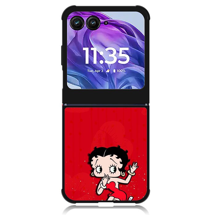 Black Betty Boop Motorola Moto Razr Plus 2024 , Moto Razr+ 2024 Case