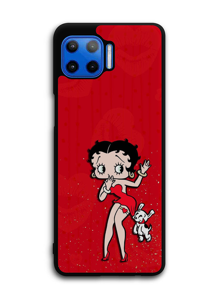 Black Betty Boop Motorola Moto One 5G Case , Moto One 5G UW Case , Moto G 5G Plus Case