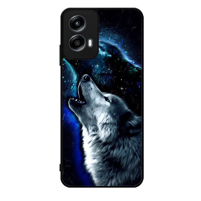 Wolf Black White Motorola Moto G Play 2024 Case OV8675