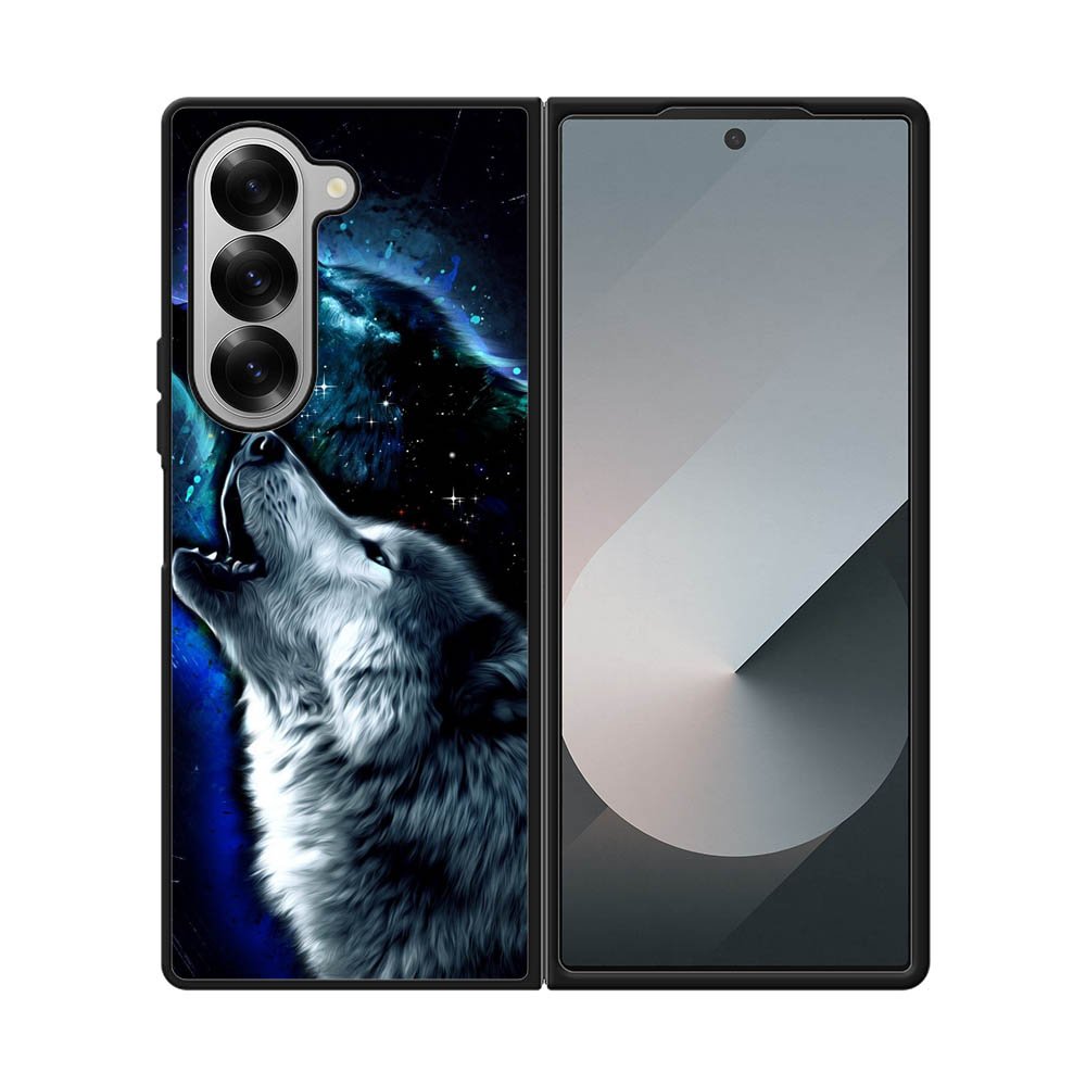 Wolf Black White Samsung Galaxy Z Fold 7 5G Case OV8675