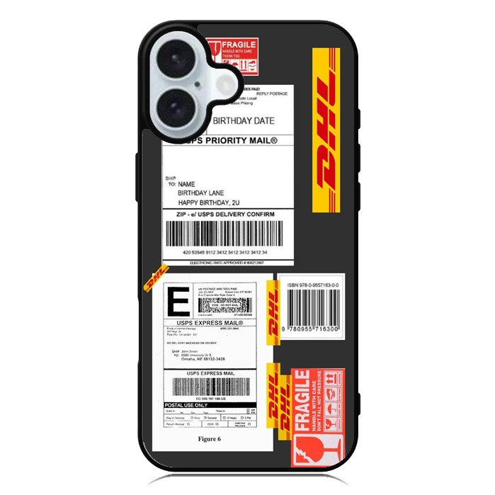 DHL Birthday Date iPhone 16 Case QC8682