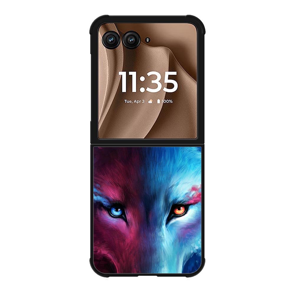 Wolf Art Blue Red Motorola Moto RAZR Plus 2025 Case OV8673
