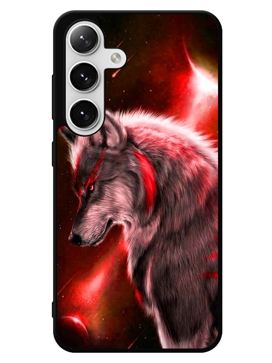Cool Wolf Red Samsung Galaxy S25 5G Case