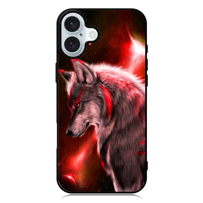 Cool Wolf Red iPhone 16 Case