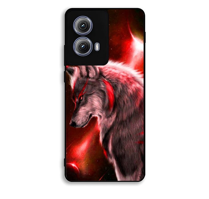 Cool Wolf Red Motorola Moto Edge 2024 Case OV6917