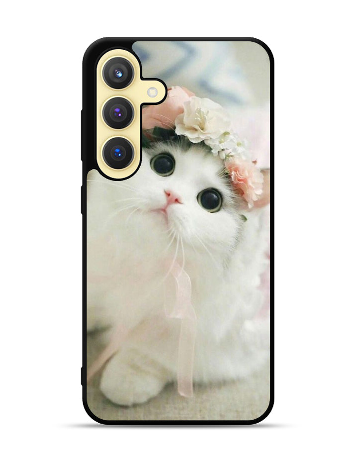 White Cat Samsung Galaxy S24 FE 5G Case OV5735