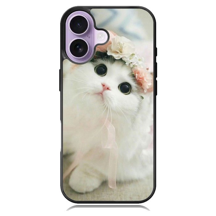White Cat iPhone 17 Case OV5735