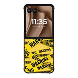 Warning Motorola Moto RAZR Plus 2025 Case OV6138