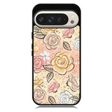 Gold Glitter Flowers Google Pixel 10 Pro XL Case OV5906