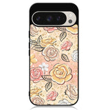 Gold Glitter Flowers Google Pixel 9 | Pixel 9 Pro Case OV5906