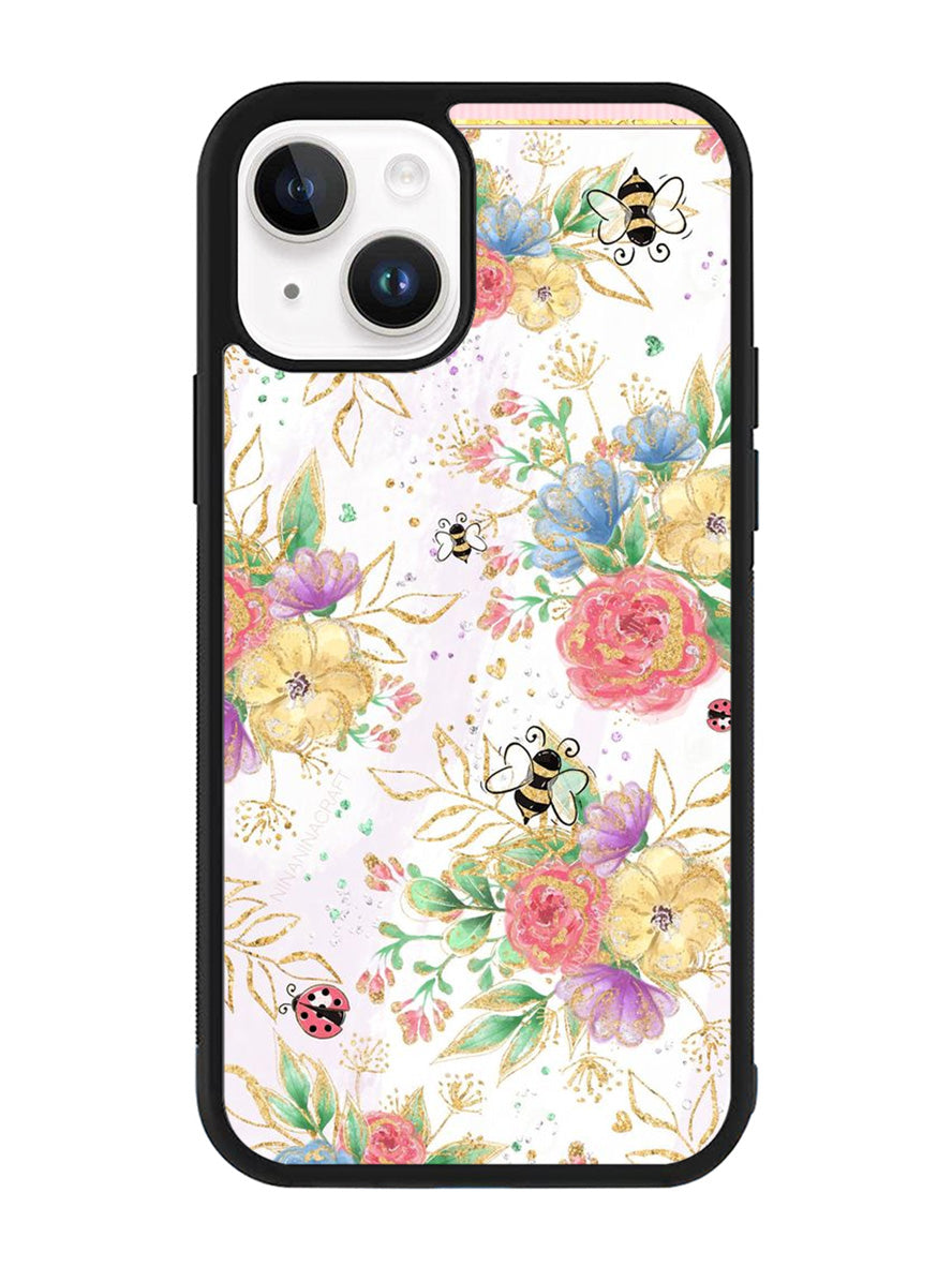 Bee Spring Flowers iPhone 15 Case OV5982