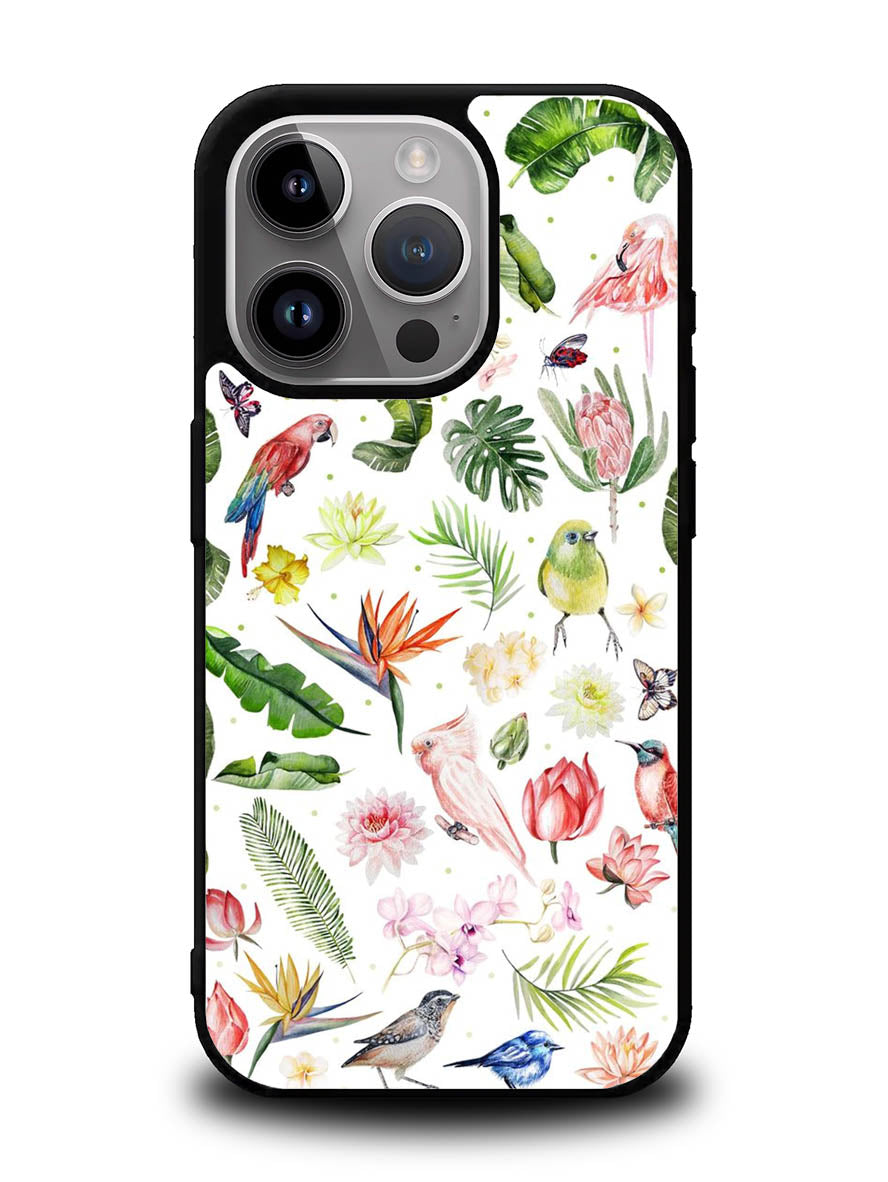 Bird Flowers iPhone 15 Pro Case OV5979
