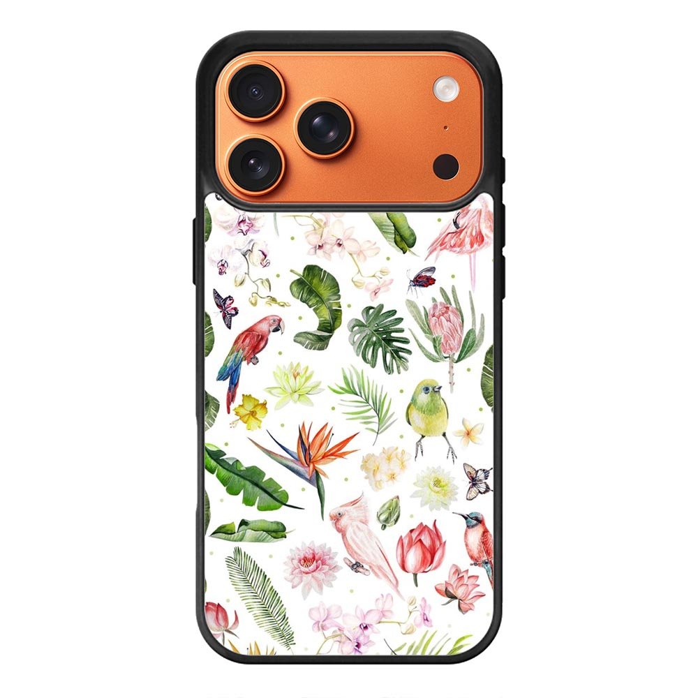 Bird Flowers iPhone 17 Pro Max Case QC5979