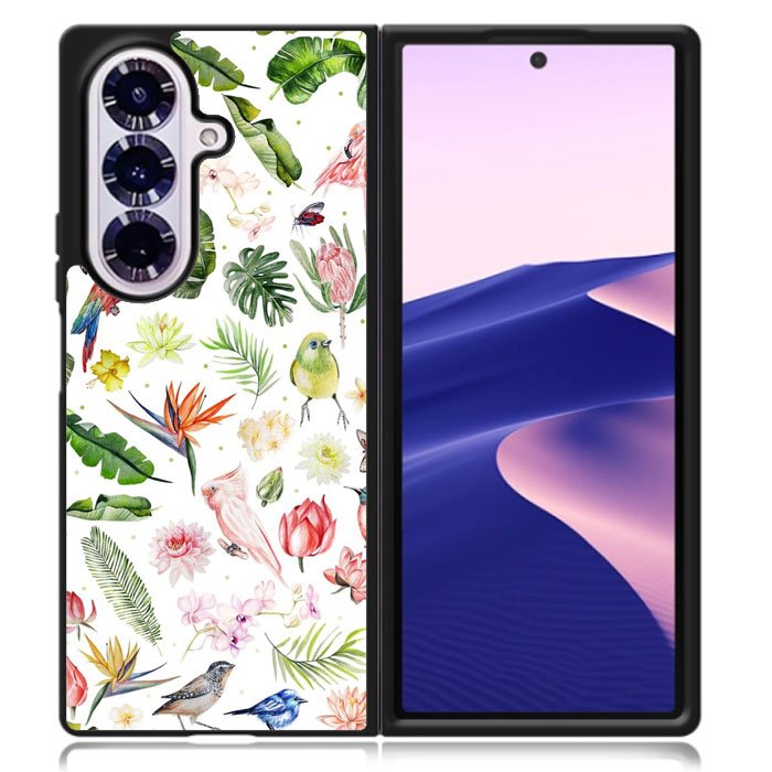 Bird Flowers Samsung Galaxy Z Fold 7 Case OV5979