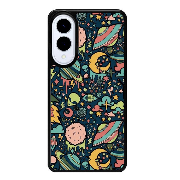 aliens rockets space Samsung Galaxy S25 Edge 5G Case OV5999