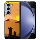 Desert Black Cactus FLF0551 Samsung Galaxy Z Flip 5 , Z Flip 4 , Z Flip 3 ,  Z Fold 5 , Z Fold 4 , Z Fold 3 5G Case