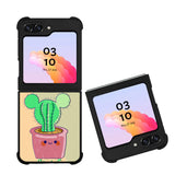 Cute Cactus in Pot FLF0566 Samsung Galaxy Z Flip 5 , Z Flip 4 , Z Flip 3 ,  Z Fold 5 , Z Fold 4 , Z Fold 3 5G Case