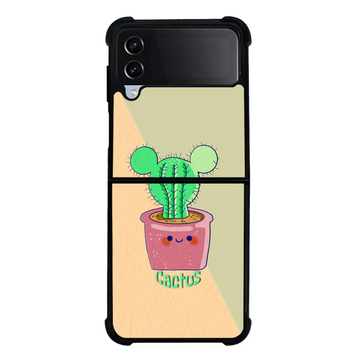 Cute Cactus in Pot FLF0566 Samsung Galaxy Z Flip 5 , Z Flip 4 , Z Flip 3 ,  Z Fold 5 , Z Fold 4 , Z Fold 3 5G Case