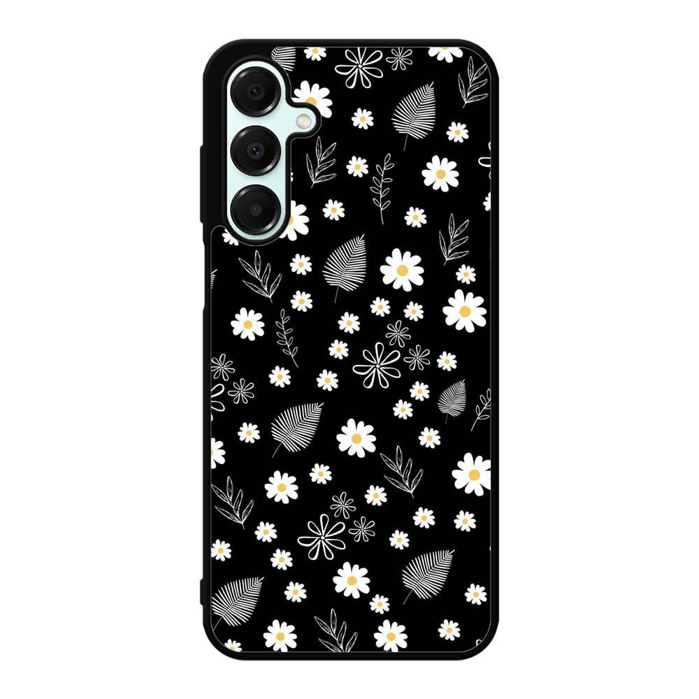 Floral Flower Black White Samsung Galaxy A16 Case OV11088