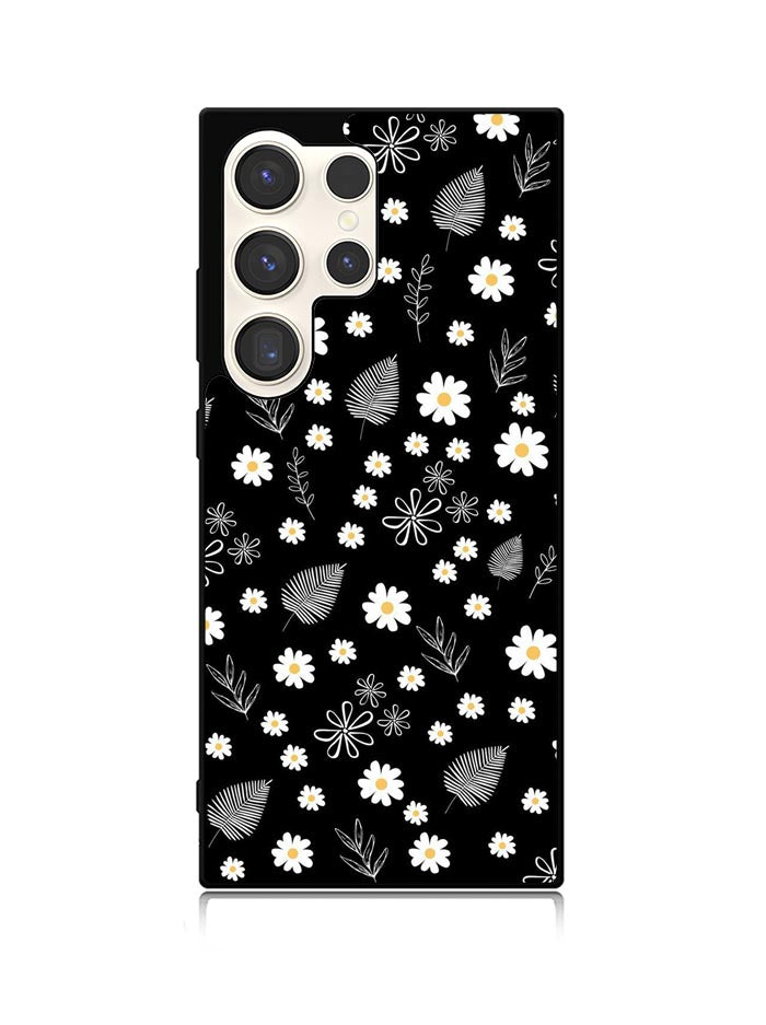 Floral Flower Black White Samsung Galaxy S23 Ultra 5G Case QC11088
