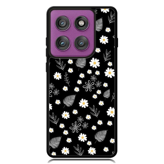 Floral Flower Black White Motorola Moto Edge 2025 | Moto Edge 60 Fusion | Moto Edge 60 Pro Case OV11088