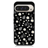 Floral Flower Black White Google Pixel 10 | Google Pixel 10 Pro Case OV11088