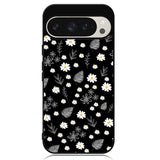 Floral Flower Black White Google Pixel 9 Pro XL Case OV11088
