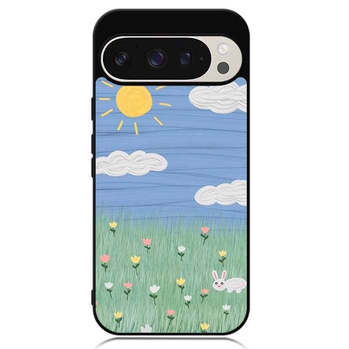 Summer Rabbit and Flower Google Pixel 9 | Pixel 9 Pro Case OV11048