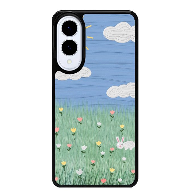 Summer Rabbit and Flower Samsung Galaxy S25 Edge 5G Case OV11048