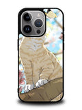 Cat and Butterfly Cartoon iPhone 14 Pro Case QC11191