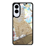 Cat and Butterfly Cartoon Samsung Galaxy S25 Edge 5G Case OV11191