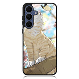 Cat and Butterfly Cartoon Samsung Galaxy S25 FE Case OV11191