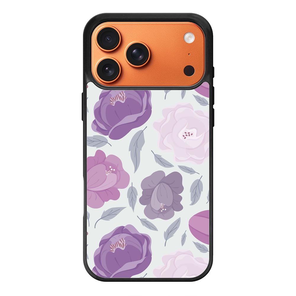 Floral Flower Purple iPhone 17 Pro Case QC11089