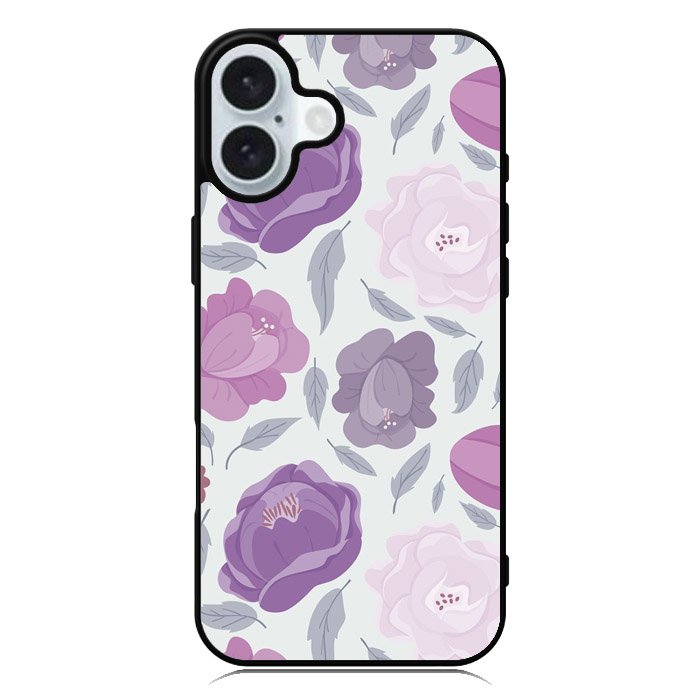 Floral Flower Purple iPhone 16 Plus Case QC11089