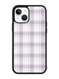 Grid Line Aesthetic Soft Purple iPhone 15 Case OV11103