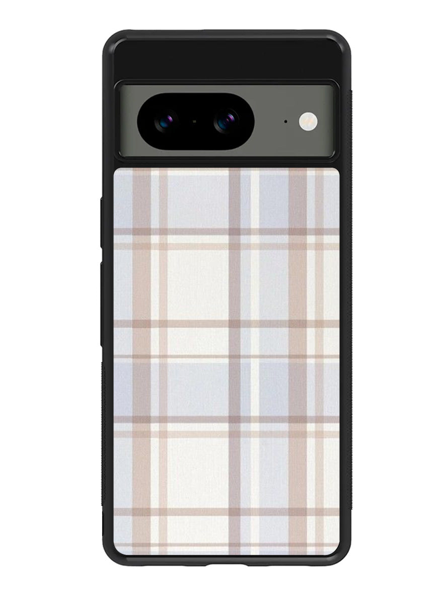 Grid Aesthetic Soft Brown Google Pixel 8 Case QC11102