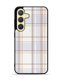 Grid Aesthetic Soft Brown Samsung Galaxy S25 5G Case OV11102