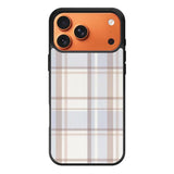 Grid Aesthetic Soft Brown iPhone 17 Pro Max Case OV11102