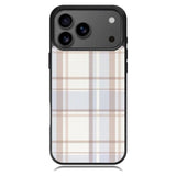 Grid Aesthetic Soft Brown iPhone 17 Pro Case OV11102