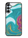 Marble Green and Purple Samsung Galaxy A15 5G Case OV10963