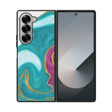 Marble Green and Purple Samsung Galaxy Z Fold 7 5G Case OV10963