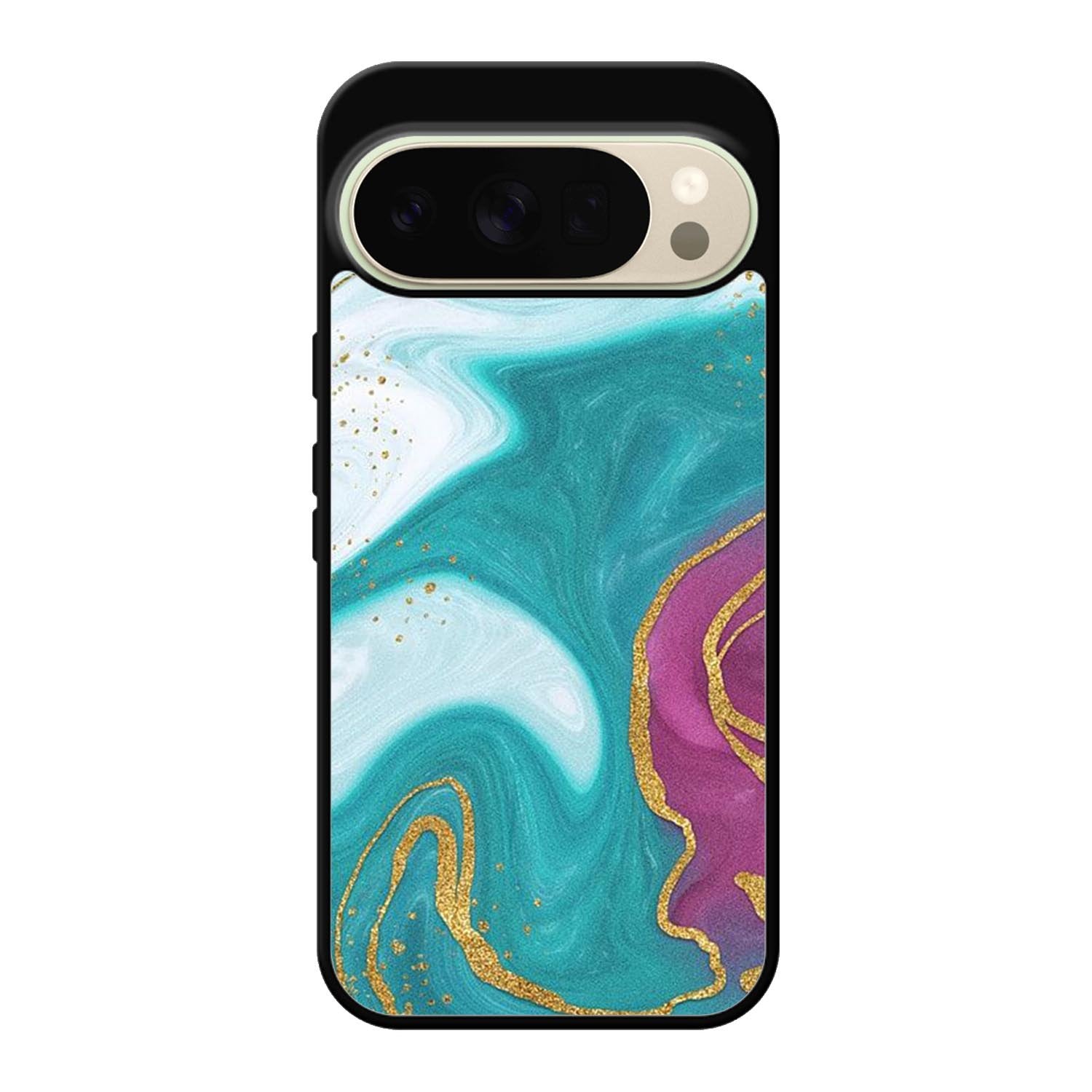 Marble Green and Purple Google Pixel 10 Pro Case OV10963