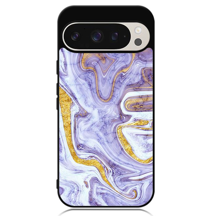 Beautifull Marble Purple and Gold Google Pixel 9 | Pixel 9 Pro Case OV11157